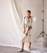 A Model Wearing Multicolor,Pure Cotton Summer Splash curated by Only Ethikal